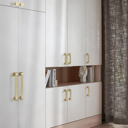 Modern Simple Handle Wardrobe Cabinet Drawer Pull All Copper Gold Door Handle