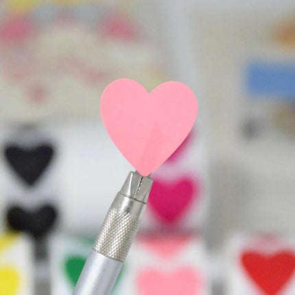 8 Rolls Heart Stickers 500PCS Per Roll Self Adhesive Label Love Sealing Sticker