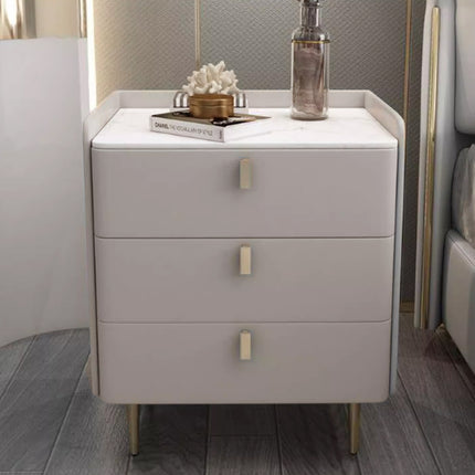 3 Drawer Nightstand Bedroom Storage Cabinet Minimalist Bedside Locker Organizer