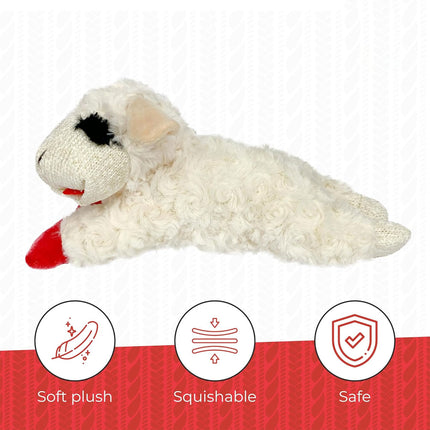 Lamb Shape Dog Toy Soft Plush Chew Toy for Puppy Small Dogs Squeaky Play Pet