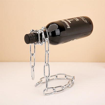 Wine Rack Chain Design Magic Red Wine Holder Decorative Display Stand Bar Home