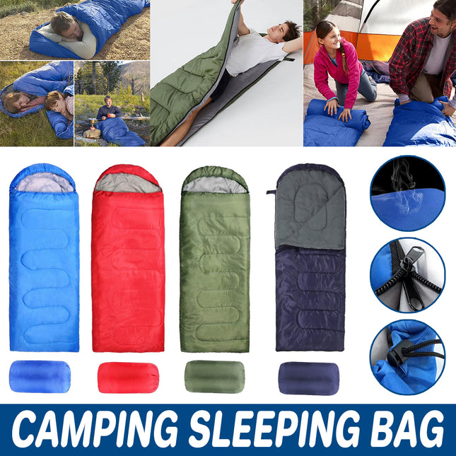 Single Sleeping Bag Outdoor Camping Hiking Thermal Warm Tent Travel Gear