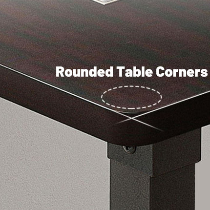 Rectangular Folding Table Computer Desk Sturdy Home Office Study Laptop Desk