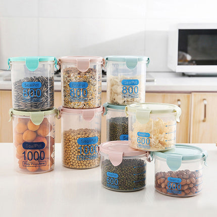 9-Piece Set Food Storage Sealed Lid Container Kitchen Canister Set Organiser