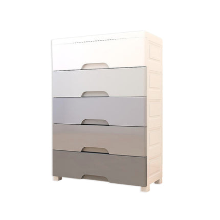 5 Tiers Large Size Plastic Drawer Storage Cabinet Dustproof Space Saving for Home