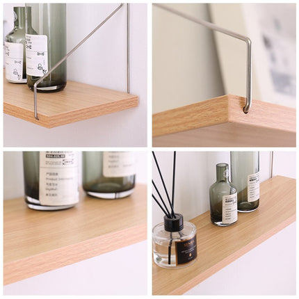 3 PCS Hole Free Wall Mounted Shelf Decor Space Saving for Home Bedroom Storage