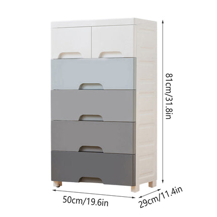 Plastic Multi Layer Drawer Storage Cabinet Dustproof Easy Assemble Space Saving