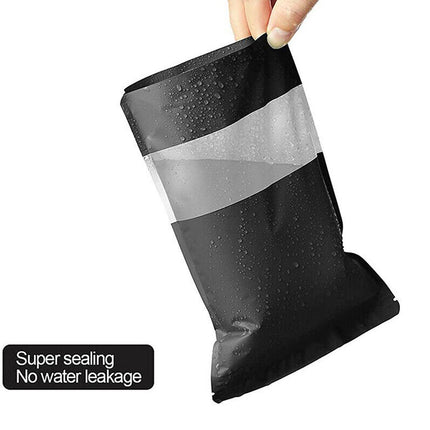 50pcs Black Food Storage Window Self Sealing Bags Plastic Packaging Pouches