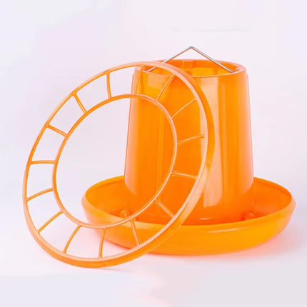 Chicken Feeder Trough Food Bowl Feed Pail Large Capacity for Poultry Coop Farm