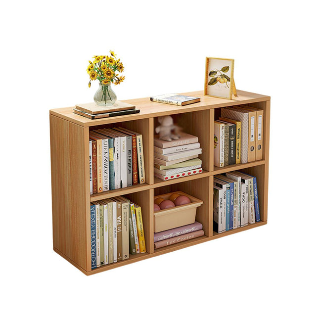 Organizer Bookcase Open Shelf Storage Rack Simple Compartments Bookshelf Unit