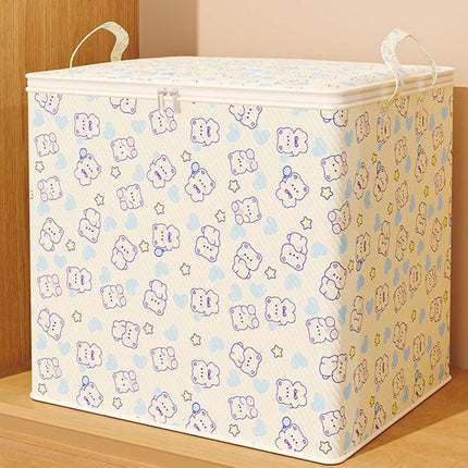2pcs Large Capacity Clothes Quilt Storage Bags Foldable Zipper Moisture Proof