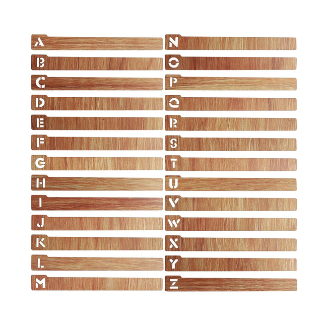 Wood Alphabet Bookmark A-Z Divider Home Vinyl Record Organizer Decorative Tool