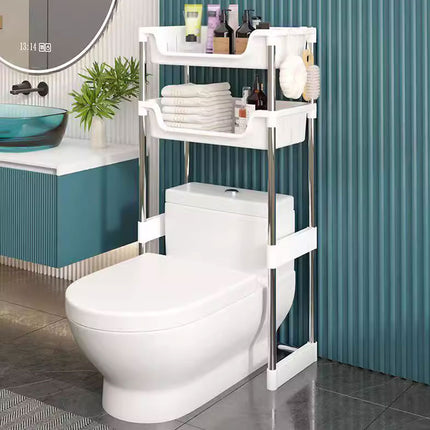 Toilet Storage Rack Over Toilet Shelf Floor Stand Bathroom Organiser Small Space