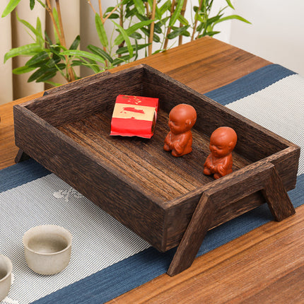 Household Small Solid Wood Tray Tea Tray Square Shapes Coffee Food Serving Tray