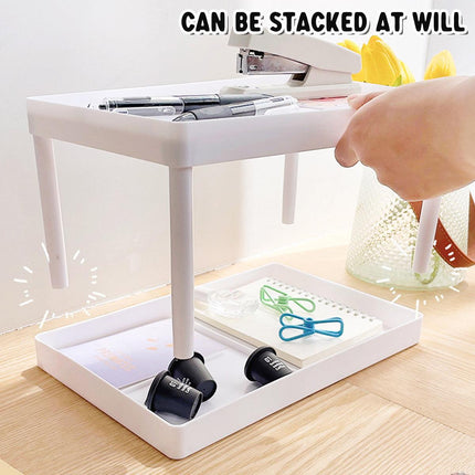 2pcs Desk Organizer Storage Rack Display Shelf for Cosmetic Sundries Files