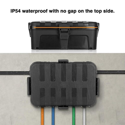Black Large Square Junction Box Outdoor Moisture Proof Line Protection Box