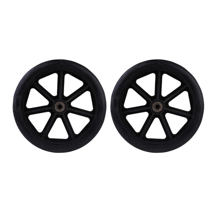 2PCS 8 Inch Wheelchair Front Wheels with Bearings Solid Replacement Wheels