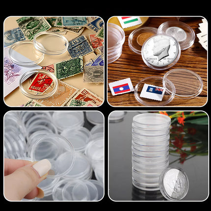 100pcs 40mm Coin Box Round Storage Case Commemorative Coin Protection Container
