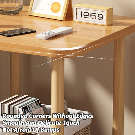 2 Tiers Night Stand Bedside Table Space Saving Durable for Bedroom Living Room