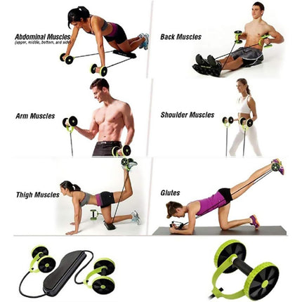 Home Gym Abs Exercise Fitness Abdominal Workout Wheel Roller Machine Equipment