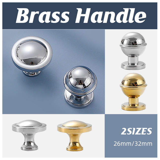 2 Sizes Light Luxury Wardrobe Handles Simple Single Hole Drawer Cabinet Pulls