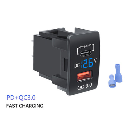 Car USB Charger Socket Adapter 12V 24V Dual Port Power Outlet For Honda Vehicle