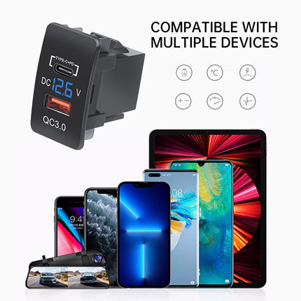 Car USB Charger Socket Adapter 12V 24V Dual Port Power Outlet For Honda Vehicle