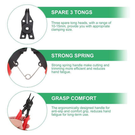 4In1 Circlip Plier Set Combination Snap Ring Plier Retaining Clip Plier - Aimall