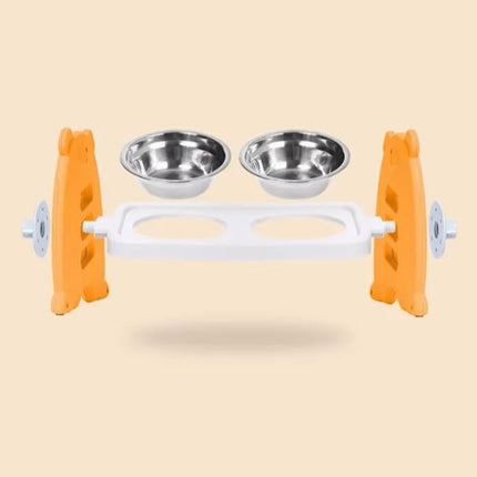Double Pet Feeding Bowls Stainless Steel Non Slip Cat Dog Water Bowl Food Dish