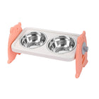 Double Pet Feeding Bowls Stainless Steel Non Slip Cat Dog Water Bowl Food Dish