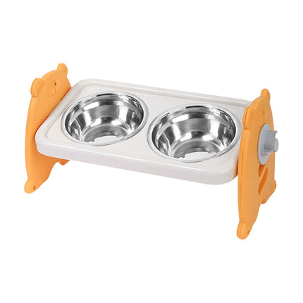 Double Pet Feeding Bowls Stainless Steel Non Slip Cat Dog Water Bowl Food Dish