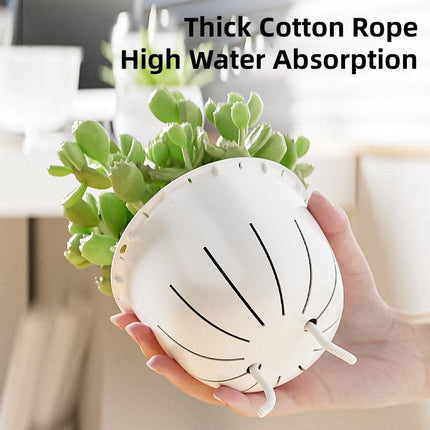 2pcs Transparent Self Watering Flowerpot Automatic Absorbent Planter Storage