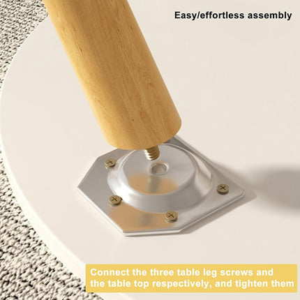 Small Round Side Table Solid Wood Durable Anti-Slip for Living Room Bedroom Use