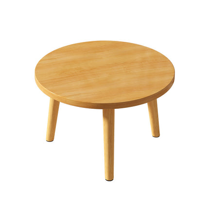 Small Round Side Table Solid Wood Durable Anti-Slip for Living Room Bedroom Use