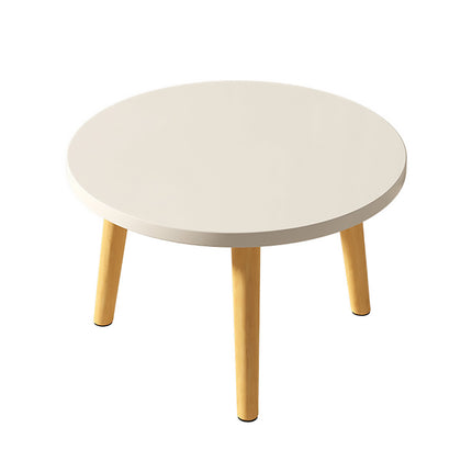 Small Round Side Table Solid Wood Durable Anti-Slip for Living Room Bedroom Use