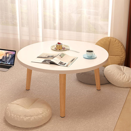 Small Round Side Table Solid Wood Durable Anti-Slip for Living Room Bedroom Use