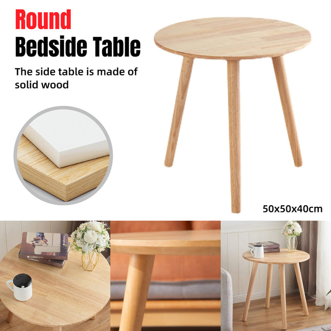 50x40cm Small Round Table Home Use Compact Dining Table Living Room Side Table
