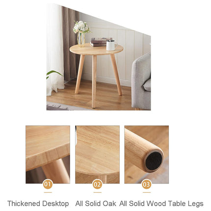 50x40cm Small Round Table Home Use Compact Dining Table Living Room Side Table