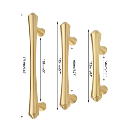 Wardrobe Pure Copper Handle Light Luxury Gold Modern Cabinet Drawer Door Pull