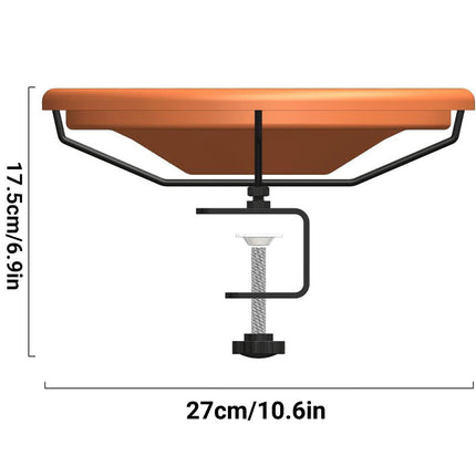 Hanging Bird Bath Basin Balcony Railing Bird Feeder Bowl Outdoor Water Dish