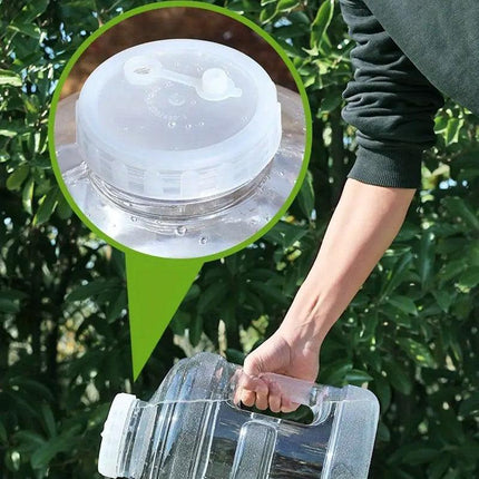 7.5L Household Transparent Water Storage Bucket Wide Mouth Round Barrel with Tap