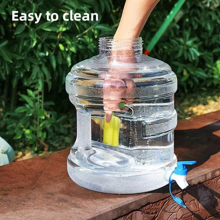 7.5L Household Transparent Water Storage Bucket Wide Mouth Round Barrel with Tap