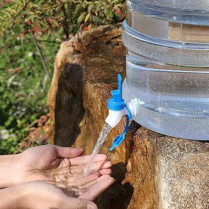 7.5L Household Transparent Water Storage Bucket Wide Mouth Round Barrel with Tap