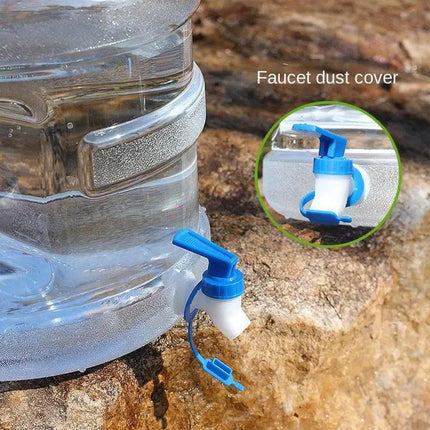 7.5L Household Transparent Water Storage Bucket Wide Mouth Round Barrel with Tap