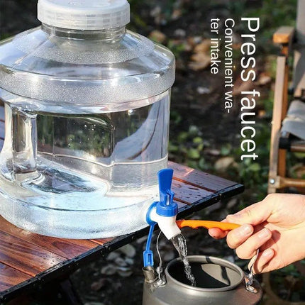 7.5L Household Transparent Water Storage Bucket Wide Mouth Round Barrel with Tap