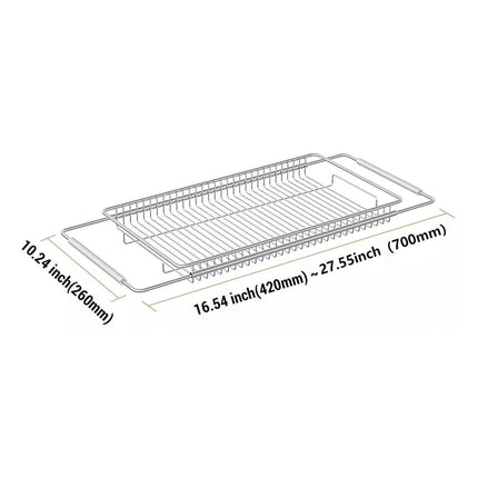 Sink Drain Basket Retractable Stainless Steel Dish Rack Kitchen Storage Filter