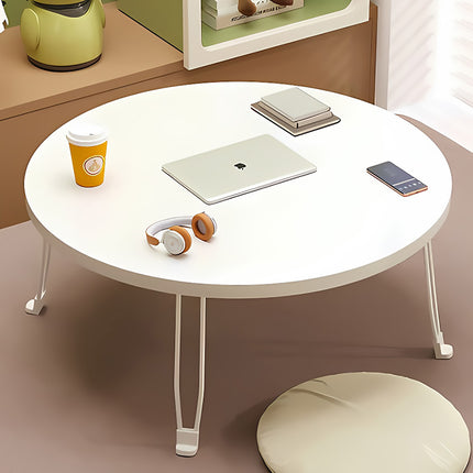 Foldable Small Coffee Table Round Bed Desk Balcony Bay Window Computer Table