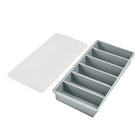 Ice Cube Tray Moulds 6 Slots Rectangular with Lids Silicone Butter Freezer Storage