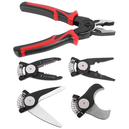 5in1 Multifunctional Pliers Set Replaceable Head Durable Precision Cutting Tool