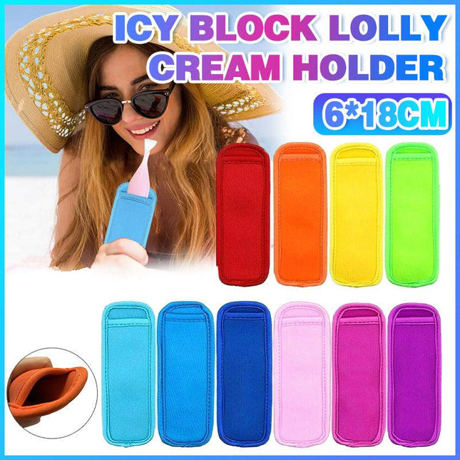 Colorful Icy Pole Holders Zooper Dooper Cover Kids Ice Lolly Iceblock - Aimall